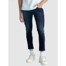 Celio Navy Blue Cotton Ankle Length Jeans - 30