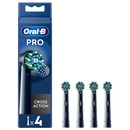Oral-B Toothbrush Heads Pro Cross Action Black Toothbrush Heads 4 Pack