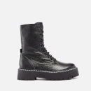 Steve Madden Women's Olly Leather Lace Up Boots - UK 3