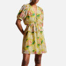 Ted Baker Isbella Floral-Print Crepon Mini Dress - UK 6