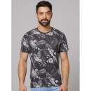Men's Charcoal Grey Printed T Shirt S