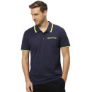 Navy Solid Polo T-Shirt S