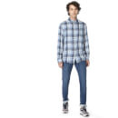 Blue Checked Soft Touch Regular Fit Casual Shirt M