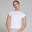 MP Damen Basics Körperbetontes Kurzarm-T-Shirt – Weiß - XL