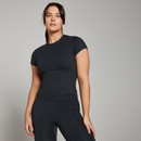 Женская облегающая футболка с короткими рукавами MP Tempo — черный цвет - S