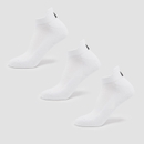 Unisex Κάλτσες Προπόνησης MP (Σετ των 3) - Λευκό - UK 2-5