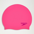 Gorro de natación liso de silicona moldeada para niños, rosa - One Size