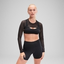 Flu3nte Long Sleeve Crop Top - Anthracite | Size S
