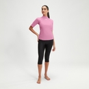 Women's Short Sleeve Rash Top Pink - XS
