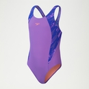 Bañador HyperBoom Muscleback con contraste para niña, morado/azul - 13-14