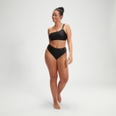 Haut de bikini asymétrique Femme effet galbant noir - 36
