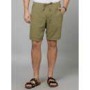 Solid Olive Cotton Fashion Bermuda Shorts S