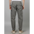 Solid Grey Cotton Cargo Pant M