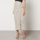 Never Fully Dressed Jaspre Sequined Mesh Midi Skirt - UK 6