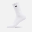 Vysoké unisex ponožky MP – biele - UK 2-5