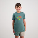 Kids Canterbury Printed T-Shirt Sea Pine- 8YR