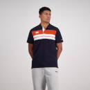 Mens Chest Stripe Ss Polo Deep Well- S