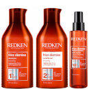 Redken Frizz Dismiss Shampoo, Conditioner and Hair Serum Routine for Smoothing Frizzy Hair