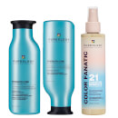 Pureology Strength Cure Shampoo, Conditioner and Color Fanatic Spray Routine for Damaged Hair