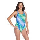 Print Quantum Splice One Piece - Aqua Blue | Size 10