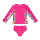 Toddler Long Sleeve Rashguard Set - Flare Pink | Size 18M