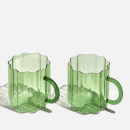 Fazeek Wave Mug - Set of 2 Green