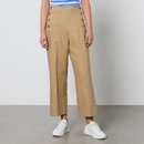 Polo Ralph Lauren Cropped Cotton-Twill Wide-Leg Trousers - UK 8