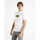 Celio Batman Optical White Printed Regular Casual T-Shirt - Lbebat7In White - XXL