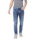 Men's Blue Cotton Solid Tapered Jeans - 30