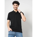 Black Cotton All Over Print T-Shirt - L