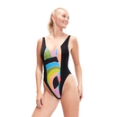 Women's FLU3NTE Print Convertible One Piece Black - L