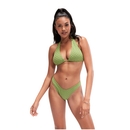 Haut de bikini FLU3NTE triangle en tissu éponge vert - 2XS