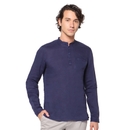 Navy Solid Regular Fit Casual Shirt TALIN1I S