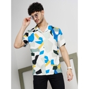 Men Off White Printed Regular Fit Viscose Rayon Soft Touch Casual Shirt - XS