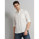 Men Solid Regular Fit Linen Casual Shirt - White - XL