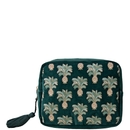 Elizabeth Scarlett Pineapple Emerald Velvet Wash Bag