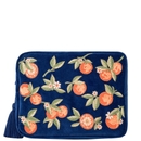 Elizabeth Scarlett Orange Blossom Cobalt Velvet Wash Bag