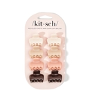 Kitsch Recycled Plastic Mini Puffy Rosewood Claw Clips 8 Piece Set Kitsch Recycled Plastic Mini Puffy Rosewood Claw Clips 8 Piece Set