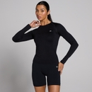 MP Women's Shape Seamless Long Sleeve Top - Black - L