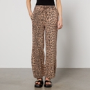 Damson Madder Rafe Leopard-Print Denim Trousers - UK 8
