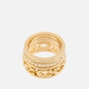 Coach Gold-Plated Logo Stacking Rings