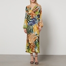 Never Fully Dressed Emma Floral-Print Satin Dress - UK 10