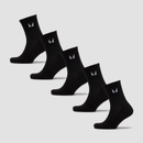 MP Unisex Crew Socks (5 Pack) - Black - UK 6-8