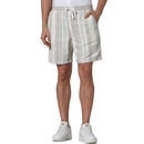 Men Off White Striped Regular Fit Cotton Fashion Shorts GOFANCYBM 32