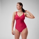 Maillot de bain 1 pièce galbant noué croisé pour Femmes Violet - 34