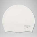 Bonnet de bain uni moulé en silicone Blanc/Argent - One Size