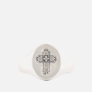 Serge DeNimes Men's 925 Sterling Silver Gothic Cross Ring - Silver - U