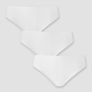 MP Women's Mid Rise No VPL Bikini Brief (3 Pack) - White - S MP Women's Mid Rise No VPL Bikini Brief (3 Pack) - White - S