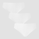 MP Women's Mid Rise No VPL Bikini Brief (3 Pack) - White - S MP Women's Mid Rise No VPL Bikini Brief (3 Pack) - White - S