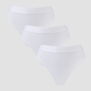 MP Women's Mid Rise Thong (3 Pack) - White - S